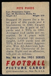 1951 Bowman Fb- #46 Pete Pihos, Eagles