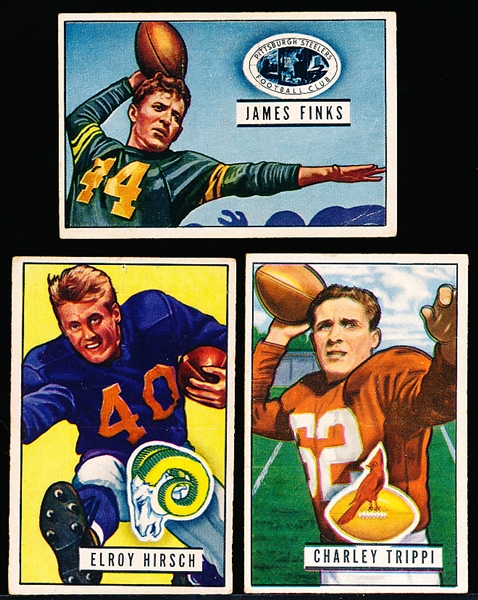 1951 Bowman Fb- 3 Cards