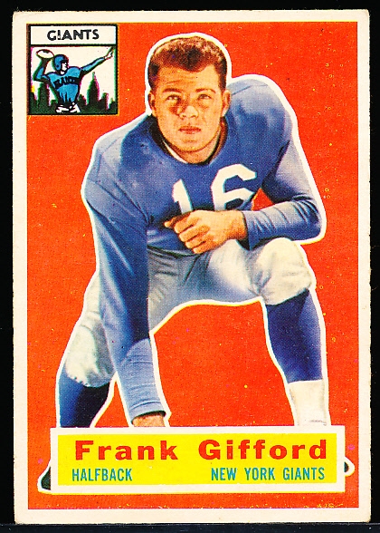 1956 Topps Fb- #53 Frank Gifford, Giants- Hall of Famer!