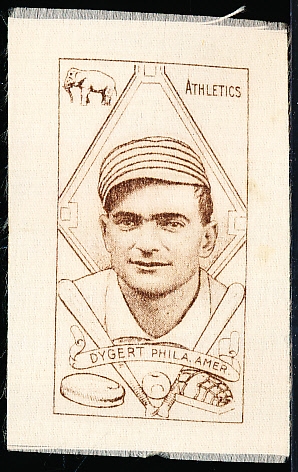 1910 S74 Baseball Silk- Dygert, Phila Amer