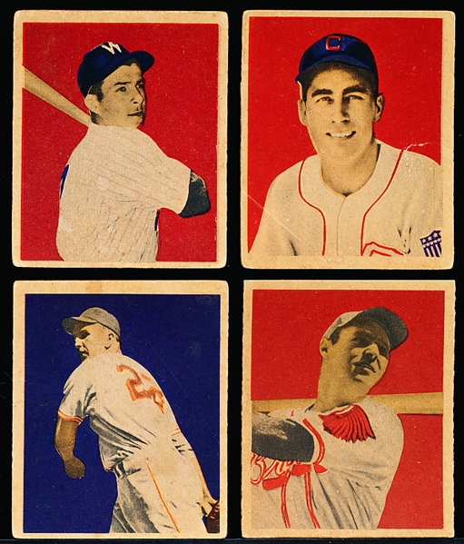 1949 Bowman Bb- 4 Diff- Cream Colored Backs