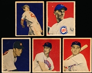1949 Bowman Bb- 5 Diff- Cream Colored Backs