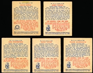 1949 Bowman Bb- 5 Diff- Cream Colored Backs
