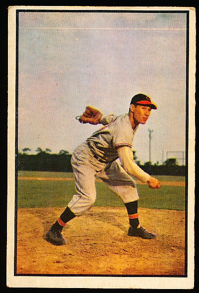 1953 Bowman Bb Color- #114 Bob Feller, Indians- Hi#