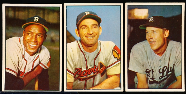 1953 Bowman Bb Color- 3 Diff
