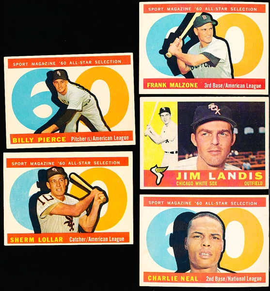 1960 Topps Bb- 5 Diff Hi#’s