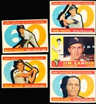 1960 Topps Bb- 5 Diff Hi#’s