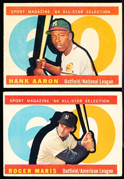 1960 Topps Bb- 2 Diff Hi# All Stars