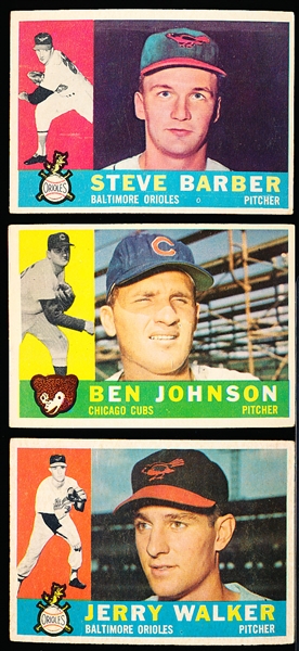 1960 Topps Bb- 10 Diff Hi#’s