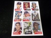 1991 Topps Archives ’53 Baseball “Pre-Production Sample” 9-Card Uncut Sheet with Mantle!
