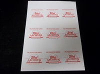 1991 Topps Archives ’53 Baseball “Pre-Production Sample” 9-Card Uncut Sheet with Mantle!