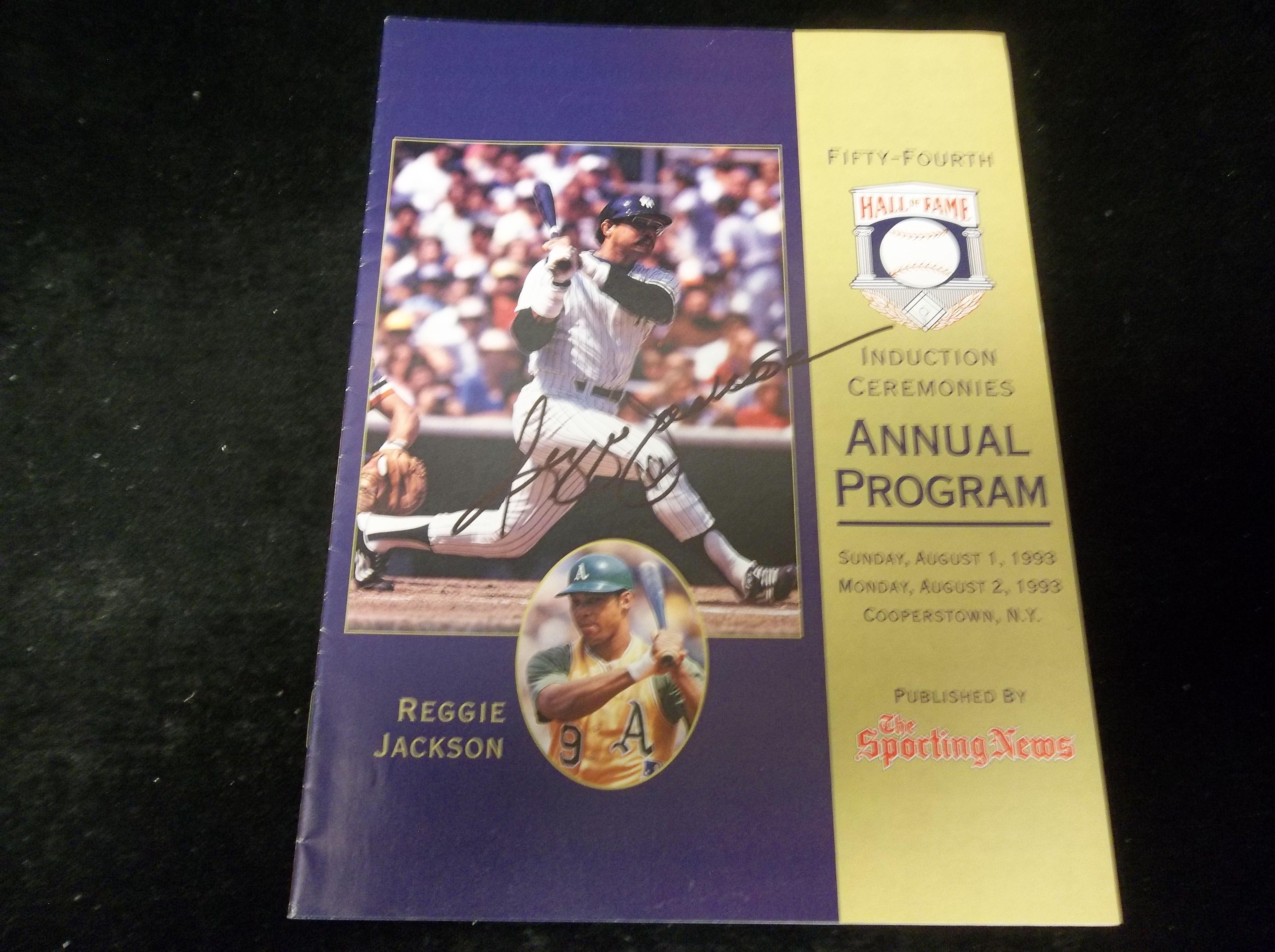 Reggie Jackson New York Yankees 1993 Hall of Fame Induction