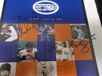 July 25, 1999 National Baseball HOF Induction Ceremony Program Signed by Nolan Ryan and Twice by George Brett & Robin Yount! 