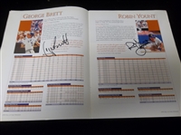 July 25, 1999 National Baseball HOF Induction Ceremony Program Signed by Nolan Ryan and Twice by George Brett & Robin Yount! 