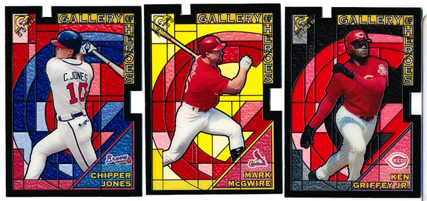 2000 Topps Gallery Bb- “Gallery of Heroes” Die-Cut Inserts- 3 Diff.