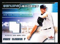 2002 Fleer Genuine Bb- “Genuine Leaders Jersey”- Roger Clemens, Yankees