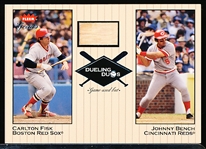 2002 Greats of the Game Bb- “Dueling Duos Game Used Single”- #DD-CF1 Carlton Fisk Bat (Red Sox)/ Bench (Reds)