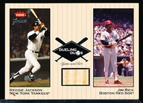 2002 Greats of the Game Bb- “Dueling Duos Game Used Single”- #DD-JR1 Reggie Jackson (Yankees)/ J. Rice Bat (Red Sox)