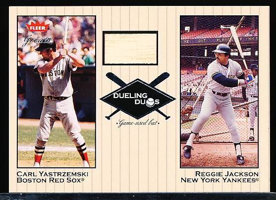2002 Greats of the Game Bb- “Dueling Duos Game Used Single”- #DD-CY1 Yaz Bat (Red Sox)/ R. Jackson (Yankees)