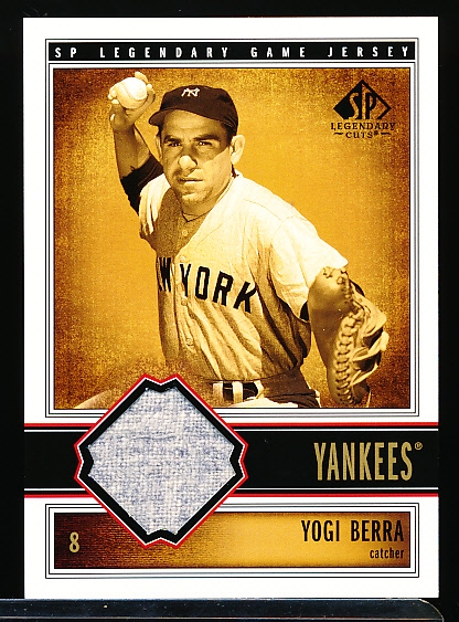 2002 SP Legendary Cuts Bb- “Legendary Game Jersey”- #J-YBe Yogi Berra, Yankees