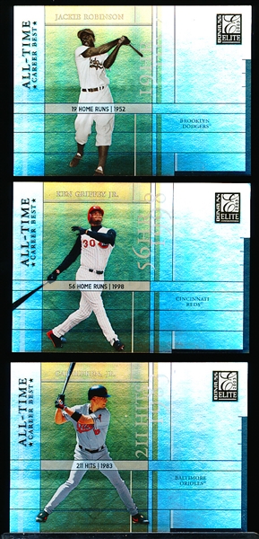 2003 Donruss Elite Bb- “All-Time Career Best” Inserts- 9 Diff.