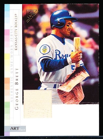 2003 Topps Gallery HOF Bb- “ARTifact Relics”- #AR-GB George Brett, Royals