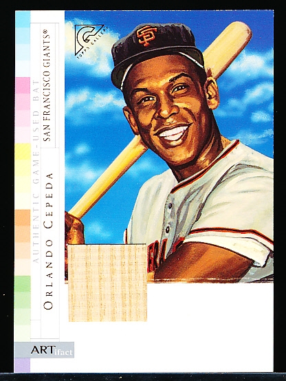 2003 Topps Gallery HOF Bb- “ARTifact Relics”- #AR-OC Orlando Cepeda, S.F. Giants