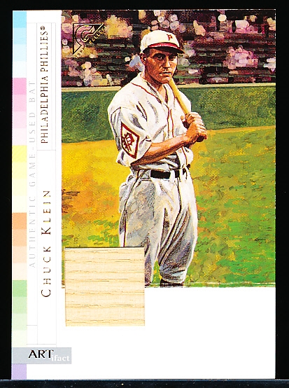 2003 Topps Gallery HOF Bb- “ARTifact Relics”- #AR-CK Chuck Klein, Phillies