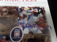 July 27, 2003 National Baseball HOF Induction Program Signed on Cover by Eddie Murray (Orioles)