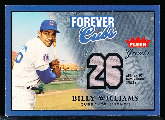 2004 Greats of the Game Bb- “Forever Game Jersey Number- #F-BW Billy Williams, Cubs- #11/99