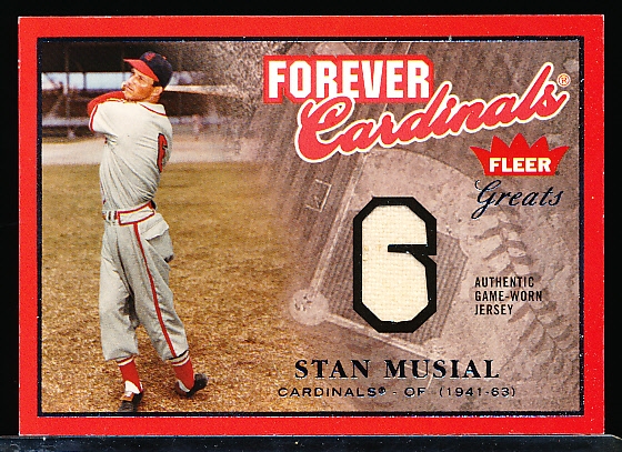 2004 Greats of the Game Bb- “Forever Game Jersey Number- #F-SM Stan Musial, Cardinals- #78/99