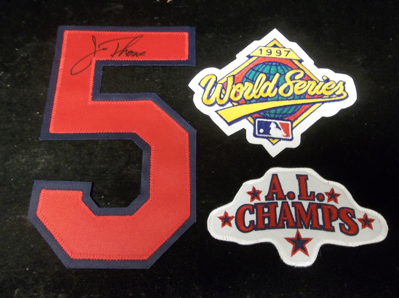 Jim Thome Autographed Red Jersey #5 with Navy Blue Trim