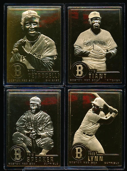 1995-03 Danbury Mint 22kt. Gold Bb- Boston Red Sox- 10 Diff.
