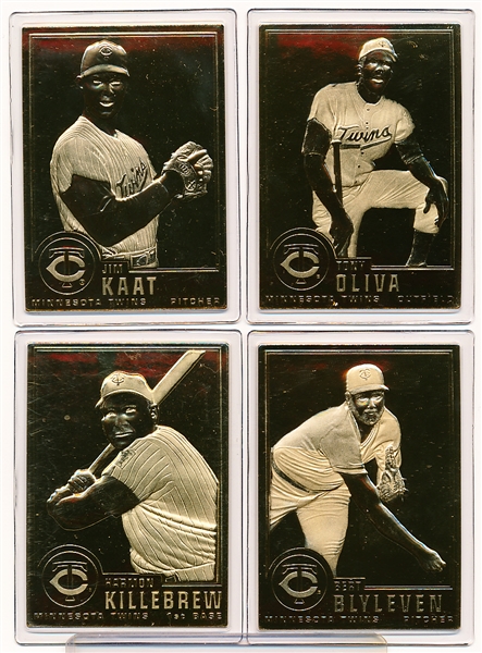 1995-03 Danbury Mint 22kt. Gold Bb- Minnesota Twins- 4 Diff.