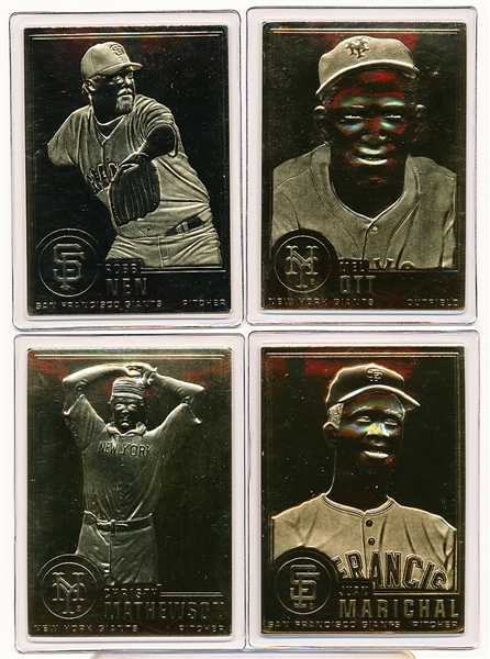 1995-03 Danbury Mint 22kt. Gold Bb- New York/ San Francisco Giants- 9 Diff.