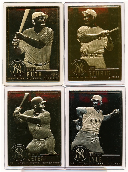 1995-03 Danbury Mint 22kt. Gold Bb- N.Y. Yankees- 17 Diff.