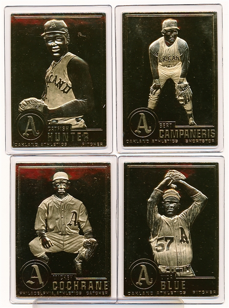 1995-03 Danbury Mint 22kt. Gold Bb- Philadelphia/ Oakland A’s- 8 Diff.