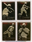 1995-03 Danbury Mint 22kt. Gold Bb- Philadelphia Phillies- 4 Diff.