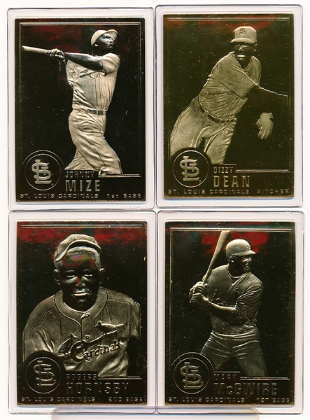 1995-03 Danbury Mint 22kt. Gold Bb- St. Louis Cardinals- 10 Diff.