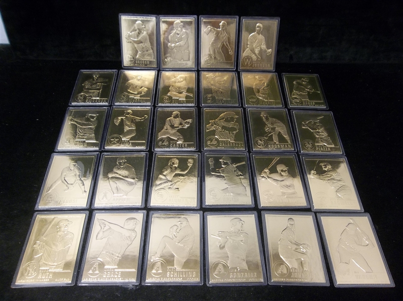 1995-03 Danbury Mint 22kt. Gold Bb Clean-Up Group- 28 Diff.