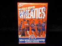 1989 Wheaties “1989 NBA World Champions Detroit Pistons” 18 Oz Cereal Box Signed by Five!