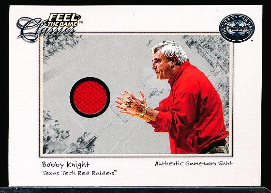 2001 Greats of the Game Bskt.- “Feel the Game Classic”- Bobby Knight, Indiana