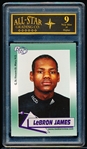 2002 Rookie Review Magazine- #6 LeBron James, St. Vincent-St. Mary H.S.- All-Star Grading Co. Graded NrMt or Higher 9.