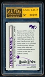 2002 Rookie Review Magazine- #6 LeBron James, St. Vincent-St. Mary H.S.- All-Star Grading Co. Graded NrMt or Higher 9.