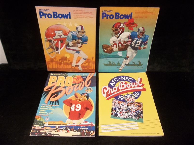 Four Diff. NFL Pro Bowl Programs