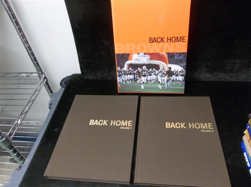 1999 Back Home: The Rebirth of the Cleveland Browns by Woodford Press- Two Volume Sleeved Hardcover Set