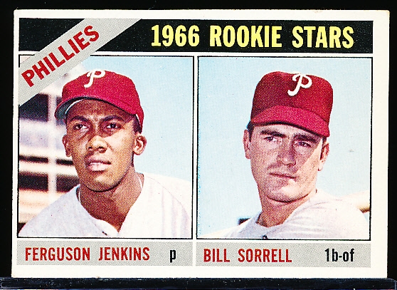 1966 Topps Phillies Rookie Stars Ferguson Jenkins-pitcher 