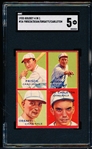 1935 Goudey “4 in 1” Baseball- #2A Dizzy Dean/ Frisch/ Carleton/ Orsatti (Cardinals)- SGC 5 (Ex)