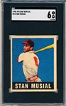 1948-49 Leaf Baseball- #4 Stan Musial, Cardinals- SGC 6 (Ex-Nm)