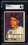 1952 Topps Baseball- #261 Willie Mays, Giants- SGC A (Authentic)
